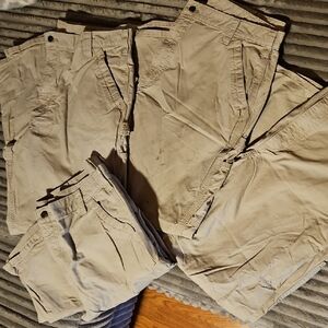 Carhartt Men's Tan Cargo Work Pants - Utility Pockets